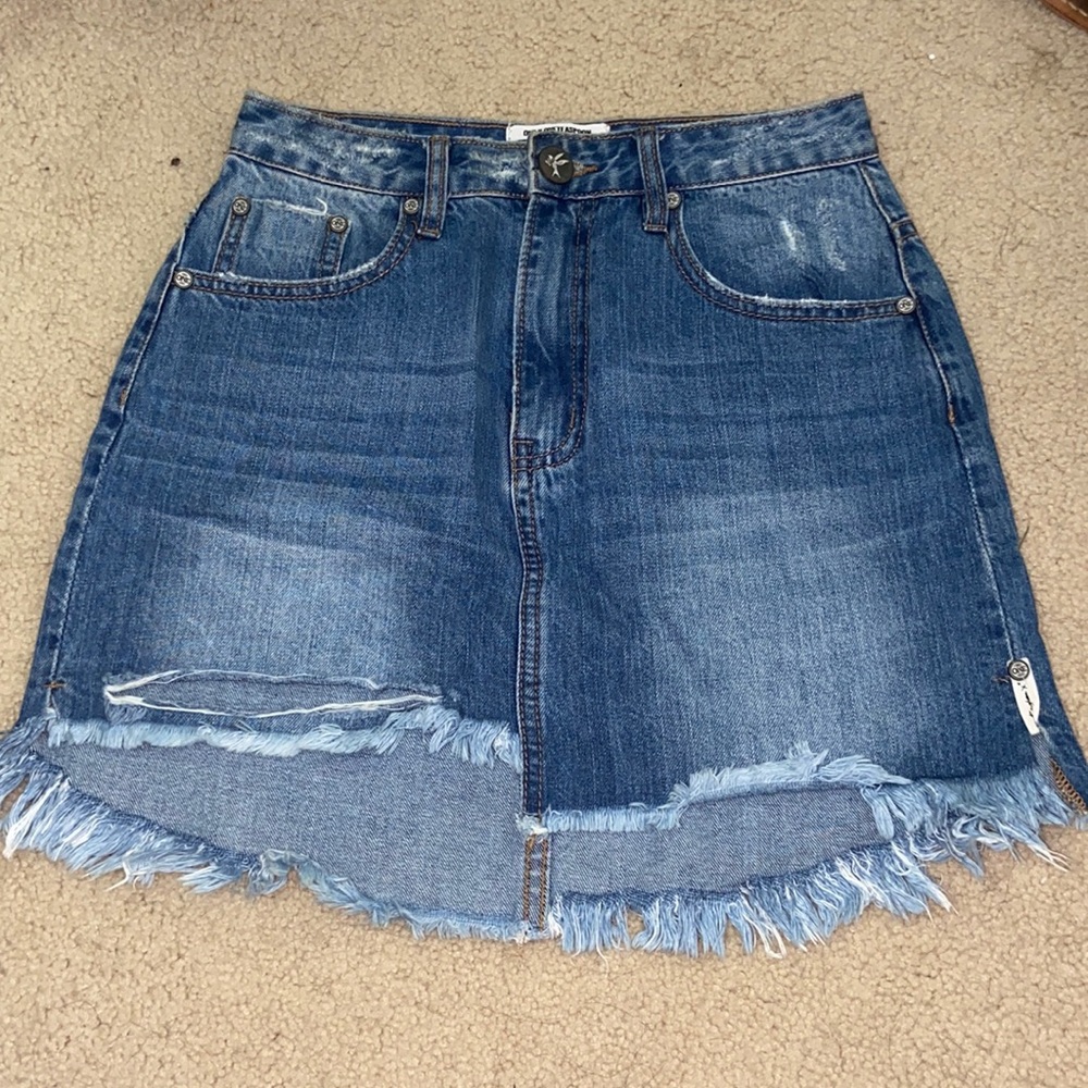 One Teaspoon denim skirt, size 26